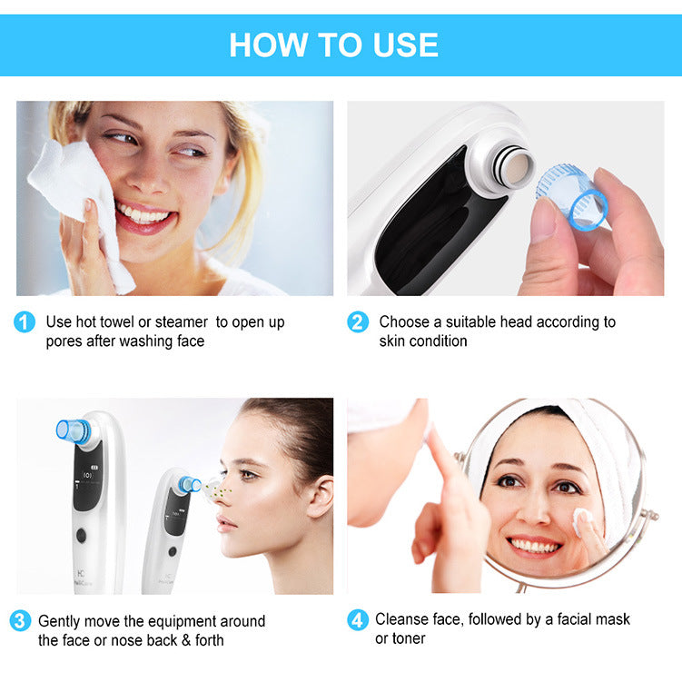 Facial pore cleaner suction tool