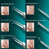 8pcs skin care extraction tool kit, blackhead remover kit, acne removal tool set, professional pimple extractor, stainless steel acne tools, beauty salon extraction kit