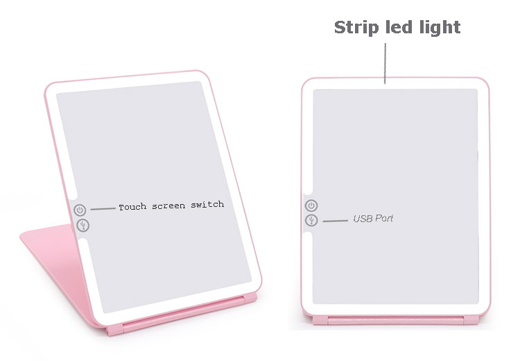 Multifunctional LED makeup mirror with adjustable lighting