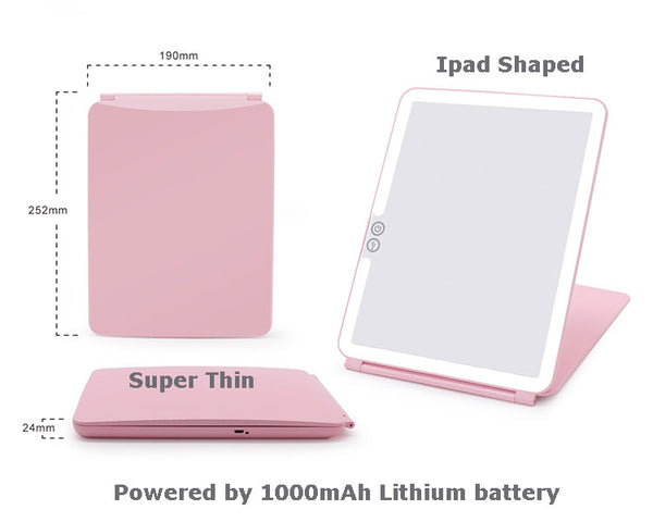 Multifunctional LED makeup mirror with adjustable lighting
