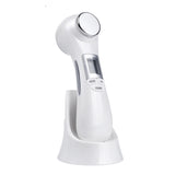 Portable LED light therapy facial massager for anti-aging