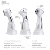 Portable LED light therapy facial massager for anti-aging