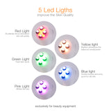Portable LED light therapy facial massager for anti-aging