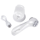 Portable LED light therapy facial massager for anti-aging
