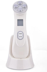 Portable facial beauty instrument with ion therapy