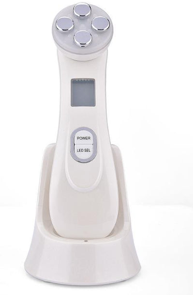 Portable facial beauty instrument with ion therapy