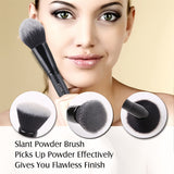 ZOREYA Pro 15 Makeup Brush Set with black handles and soft bristles