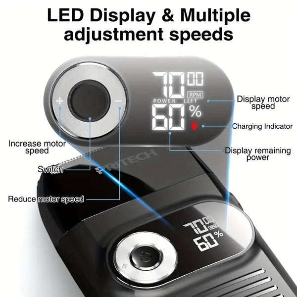 2-in-1 electric foil and bald shaver for men