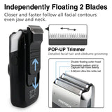 Cordless rechargeable bald head shaver with foil blades