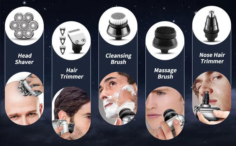 Portable rechargeable bald razor