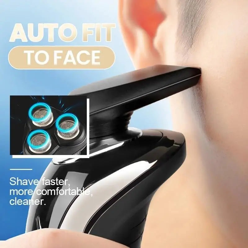 Compact rechargeable electric shaver for men’s travel