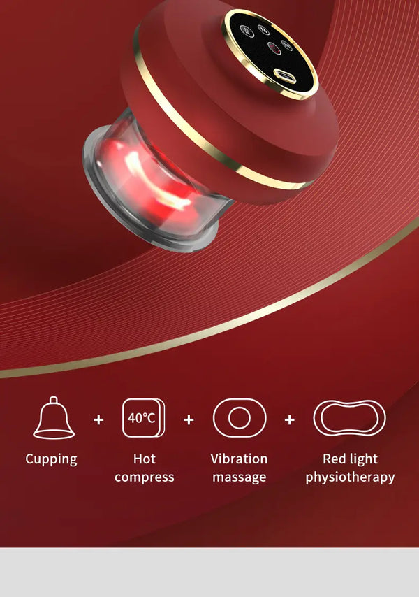 Electric cupping therapy massager | Red light cupping device | Vacuum cupping massager | Portable cupping therapy machine | Rechargeable cupping device | Pain relief cupping massager | Muscle recovery cupping therapy | Deep tissue cupping device | Smart cupping therapy massager