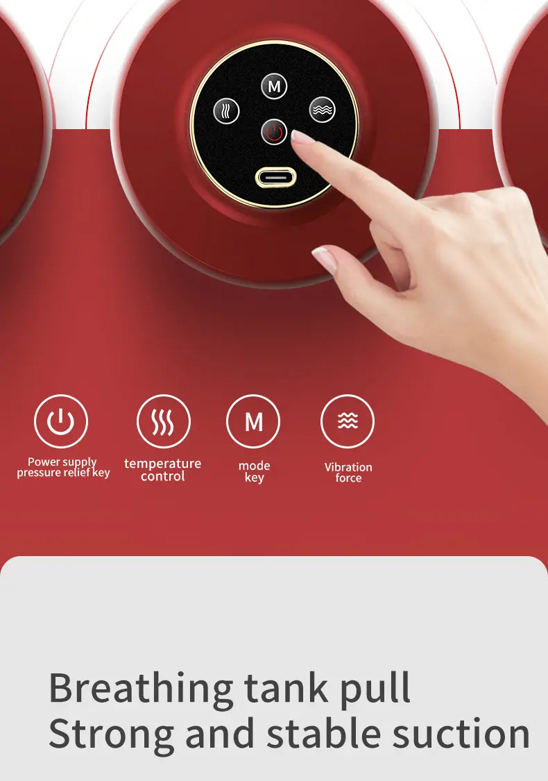 Electric cupping therapy massager | Red light cupping device | Vacuum cupping massager | Portable cupping therapy machine | Rechargeable cupping device | Pain relief cupping massager | Muscle recovery cupping therapy | Deep tissue cupping device | Smart cupping therapy massager