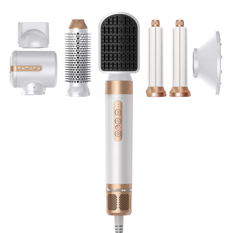 7-in-1 hot air styling brush | Multi-functional hair dryer brush | Salon blowout brush | Hair curling and straightening tool | Volumizing dryer brush | Professional hot air styler | All-in-one hair brush dryer