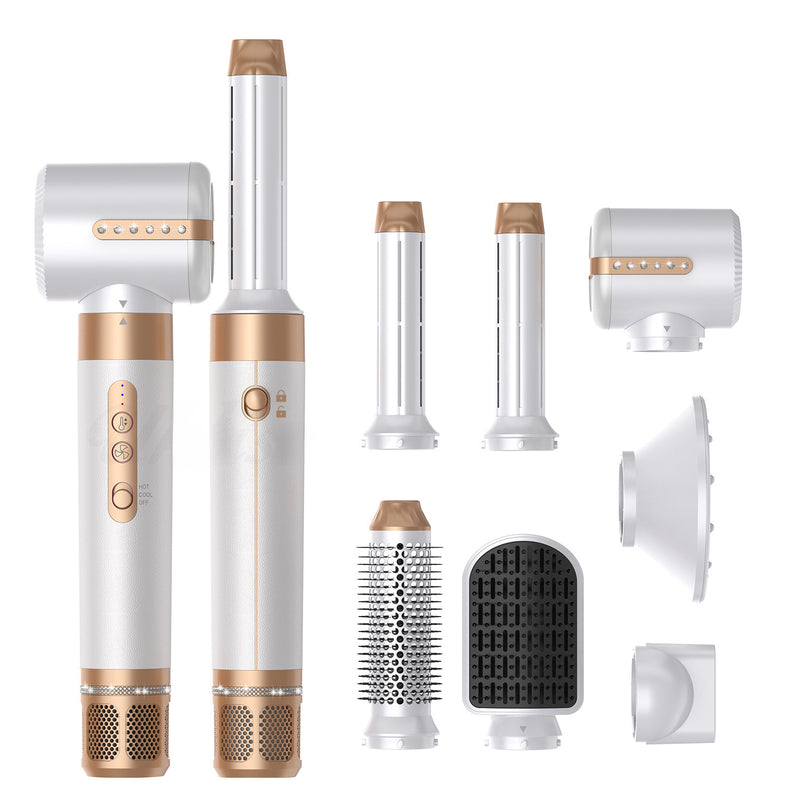 7-in-1 hot air styling brush | Multi-functional hair dryer brush | Salon blowout brush | Hair curling and straightening tool | Volumizing dryer brush | Professional hot air styler | All-in-one hair brush dryer