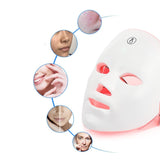 Anti-aging facial device with red and blue LED lights