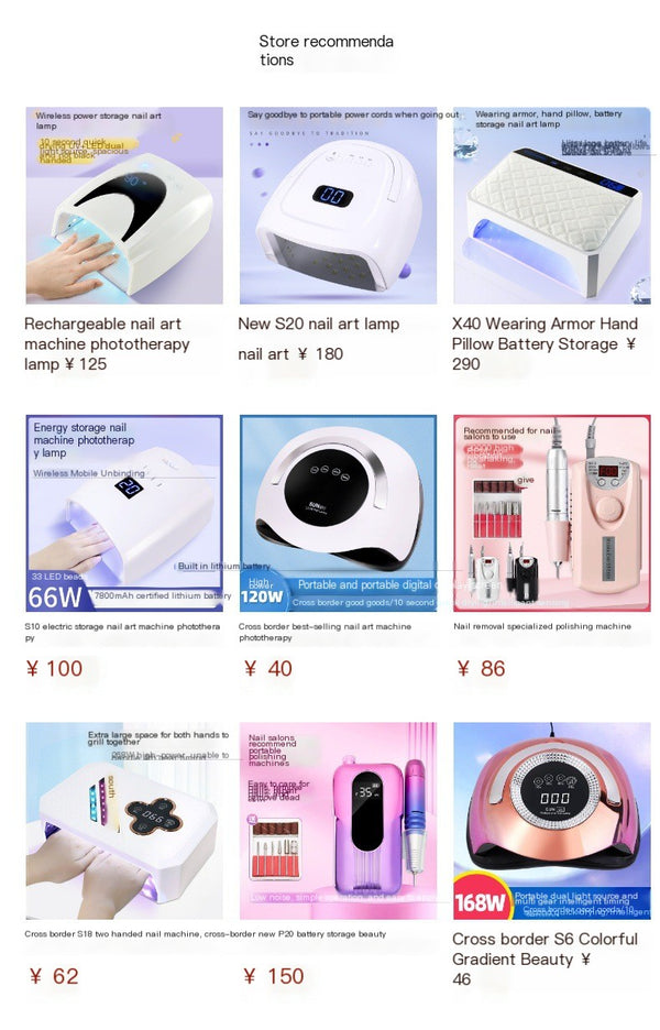 Portable nail curing lamp for gel polish
