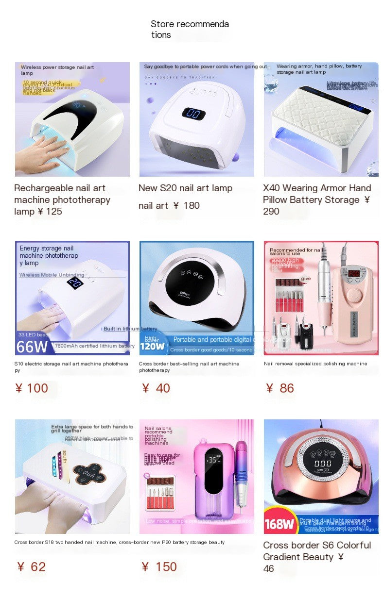 Portable nail curing lamp for gel polish