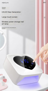 Cordless LED UV nail lamp for manicures