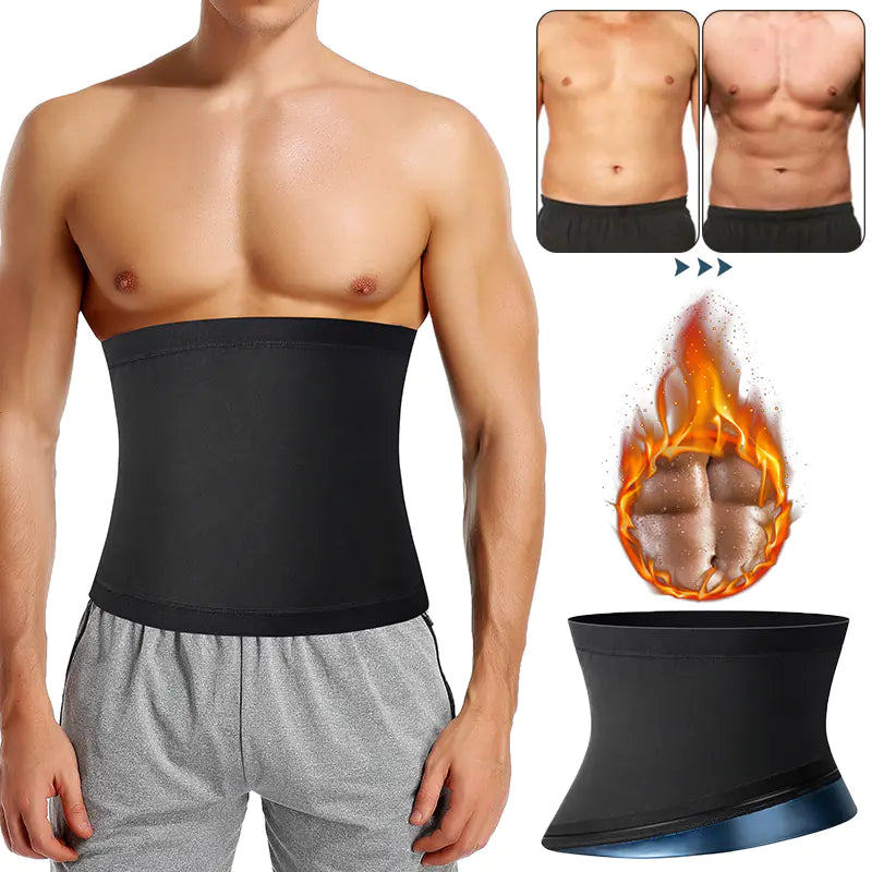 Men's Sauna Body Shaper Waist Trainer Slimming Belt - Detail 1