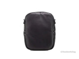 Black backpack on a white background
