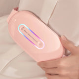 Soft fabric heating belt for abdominal pain and cramps