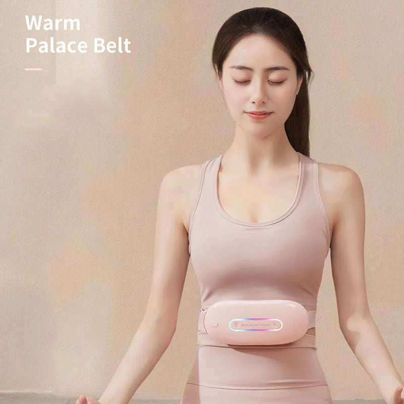 Portable menstrual cramp relief belt with USB charging